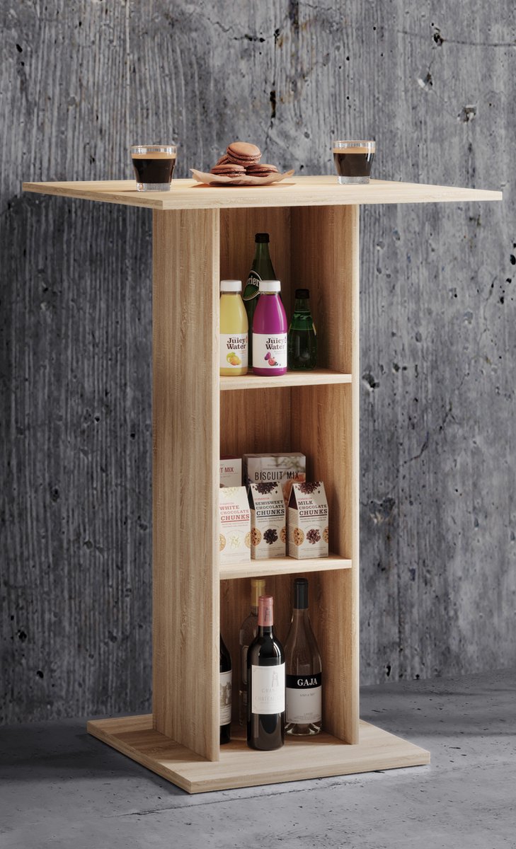 Standos Bartafel Met 3 Plankensonoma Eiken Decor. - Bruin