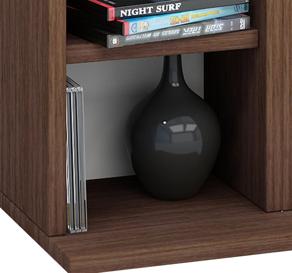 Milano Wandkast 12 Vakkenkernnoten Decor. - Bruin