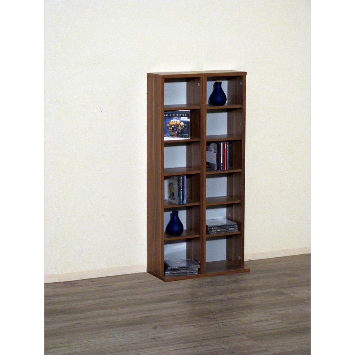 Milano Wandkast 12 Vakkenkernnoten Decor. - Bruin