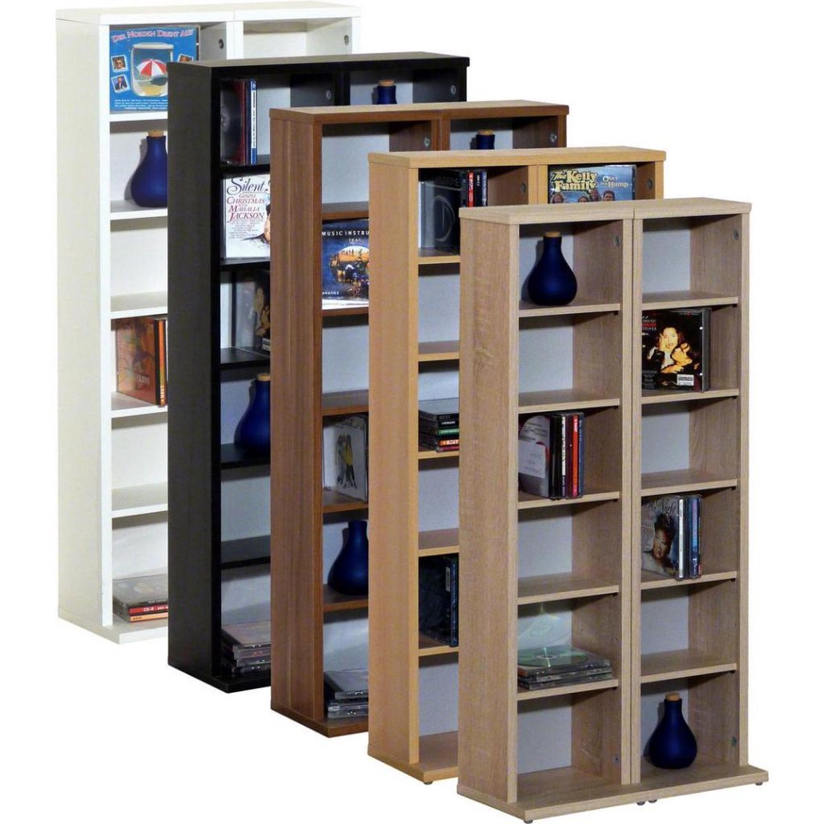 Milano Wandkast 12 Vakkenkernnoten Decor. - Bruin