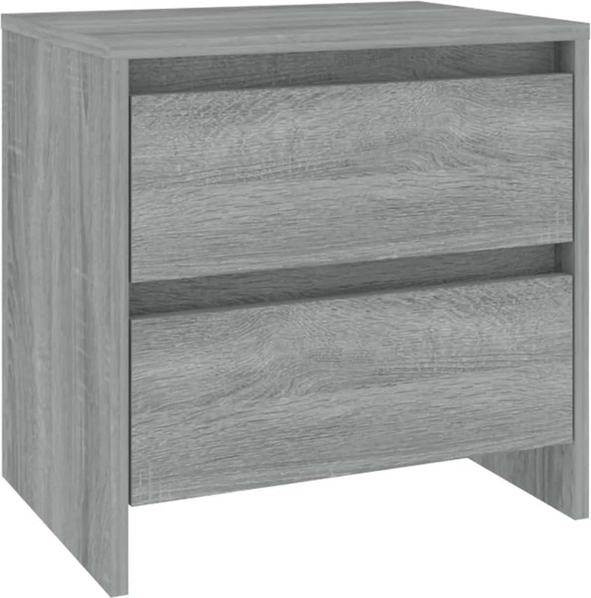 Vidaxl Nachtkastje 45x34,5x44,5 Cm Spaanplaat Sonoma Eikenkleur - Grijs