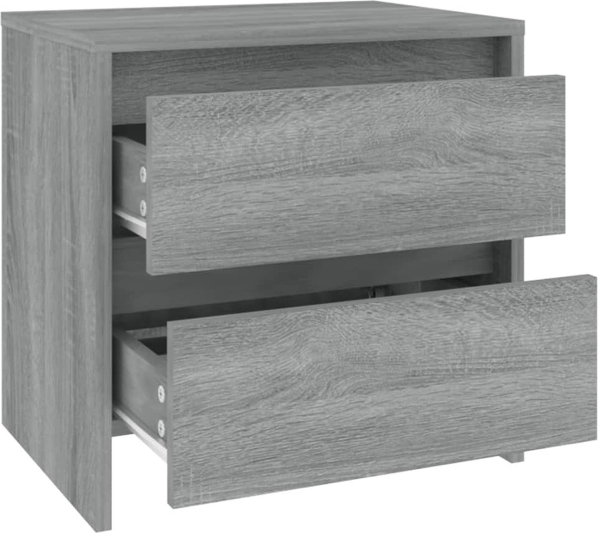 Vidaxl Nachtkastje 45x34,5x44,5 Cm Spaanplaat Sonoma Eikenkleur - Grijs