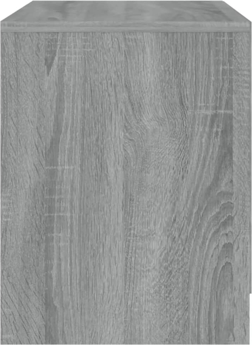 Vidaxl Nachtkastje 45x34,5x44,5 Cm Spaanplaat Sonoma Eikenkleur - Grijs