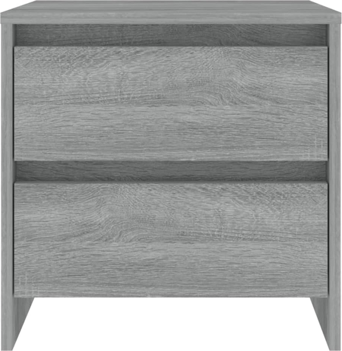 Vidaxl Nachtkastje 45x34,5x44,5 Cm Spaanplaat Sonoma Eikenkleur - Grijs