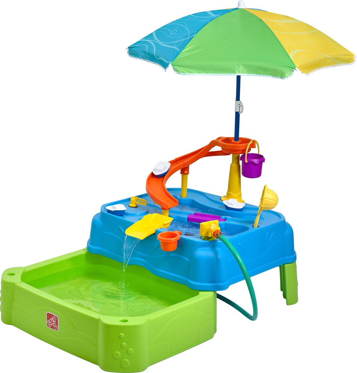 Step2 Waterpark Wonders Two-tier Watertafel Water Speelgoed Voor Kinderen Met 2 Niveaus En 9 Accessoires