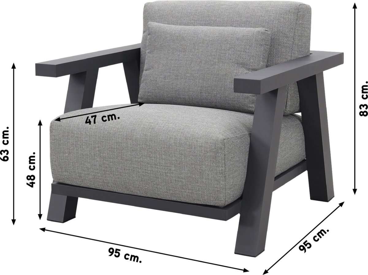4 Seasons Outdoor 4 Seasons Iconic Loungestoel (1 St.) - Grijs