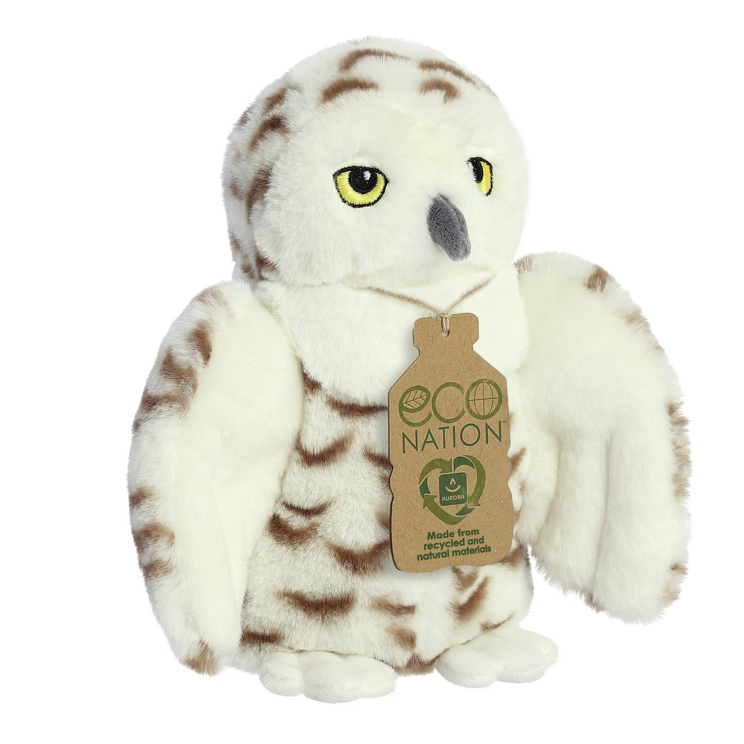 Aurora Pluche Dieren Knuffels Sneeuwuil Van 20 Cm - Vogel Knuffels