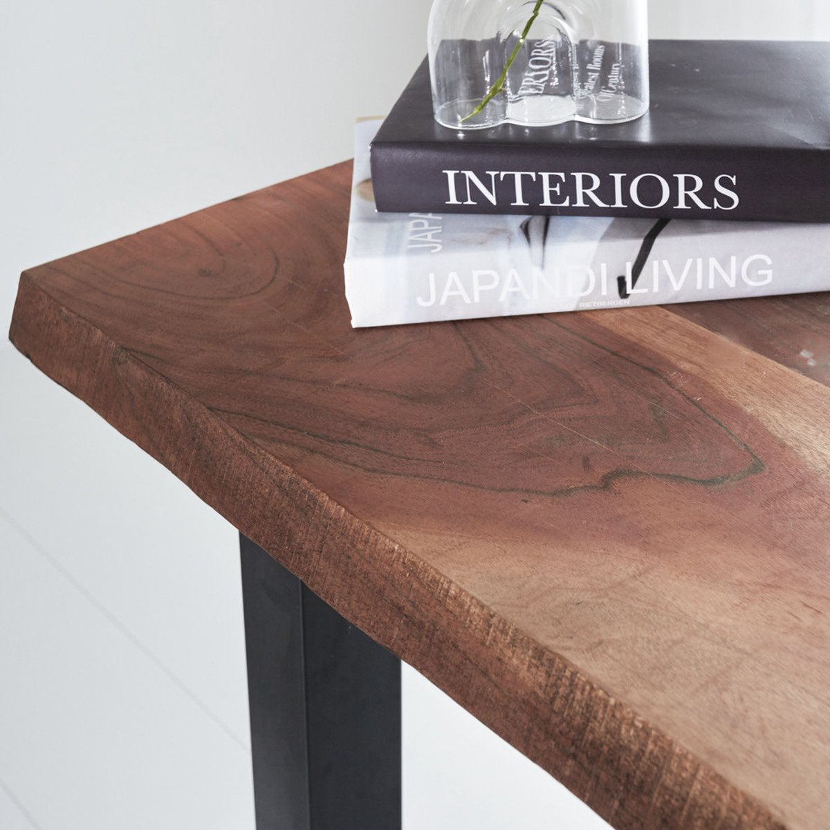 Dimehouse Industriële Bartafel Quinty - Mangohout Boomstam - 150x50 Cm - Bruin