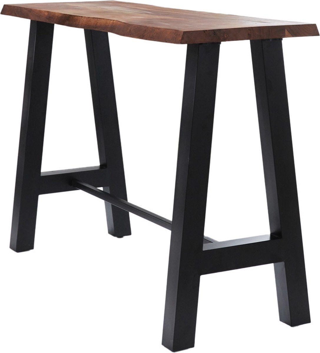 Dimehouse Industriële Bartafel Quinty - Mangohout Boomstam - 150x50 Cm - Bruin