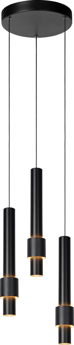 Lucide Margary - Hanglamp - Ø 28 Cm - Led Dimb. - 3x4,3w 2700k - - Zwart