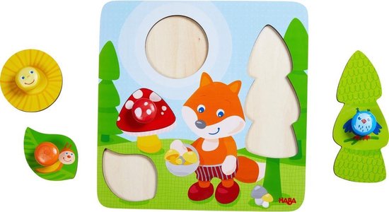 HABA Legpuzzel Vos Junior 25 X 25 Cm Hout 4 Stukjes