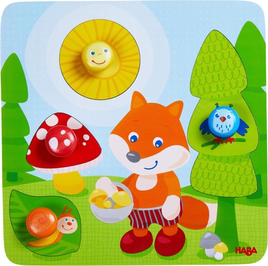 HABA Legpuzzel Vos Junior 25 X 25 Cm Hout 4 Stukjes