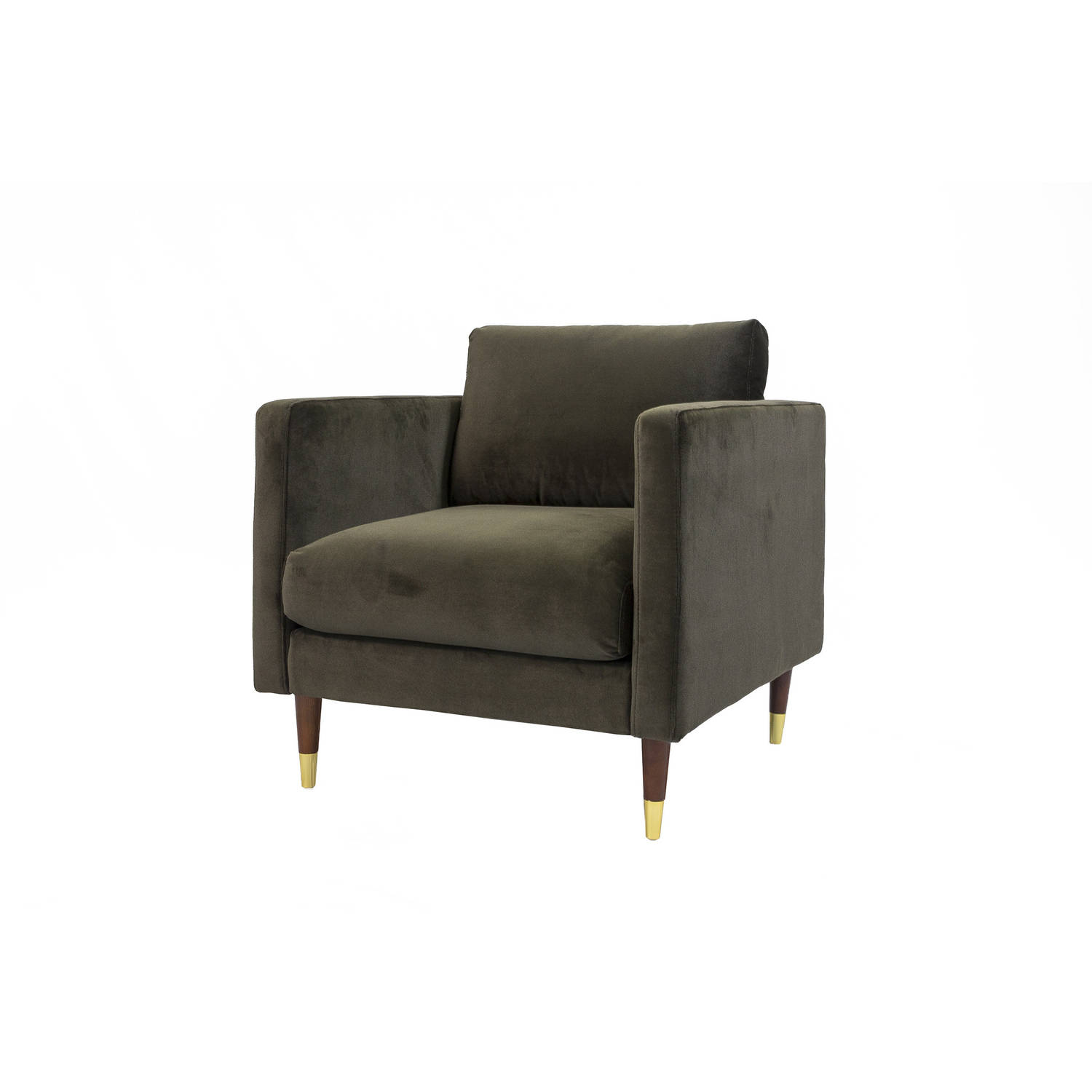 Dimehouse Fauteuil Industrieel Brooklyn - Velvet - Groen