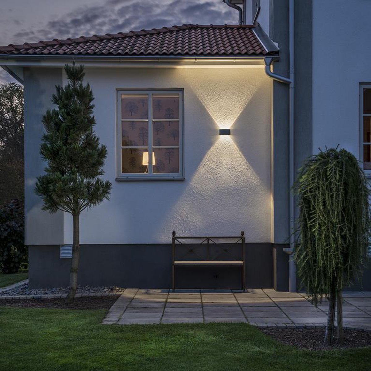 Konstsmide Wandlamp Chieri Led 19 Cm 400lm Aluminium Antraciet - Grijs