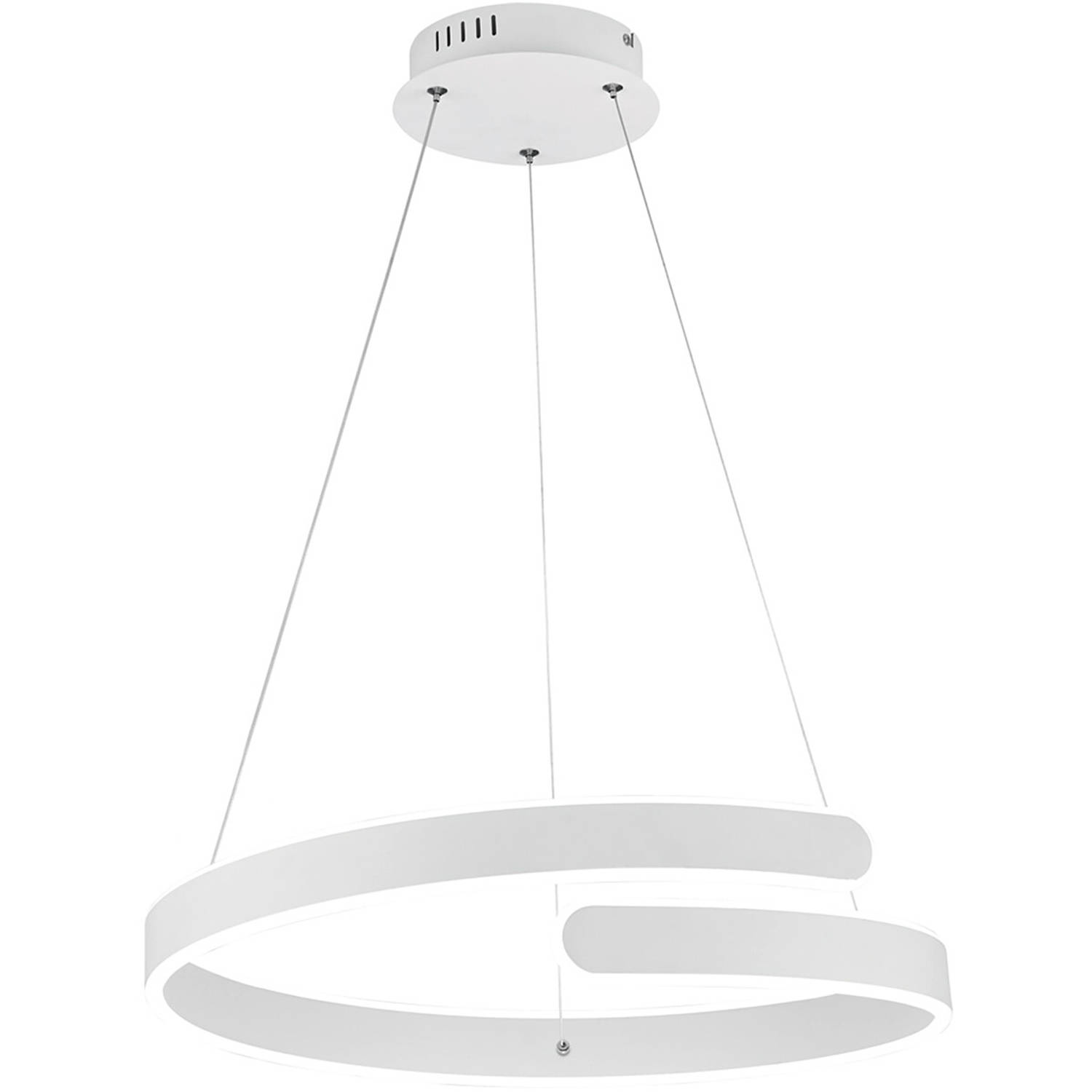 BES LED Led Hanglamp - Hangverlichting - Trion Prigon - 37w - Natuurlijk 4000k - Dimbaar - Rond - Mat - Aluminium - Wit