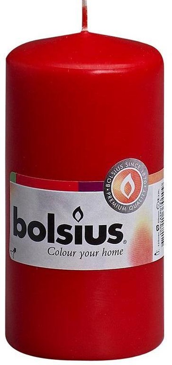 Bolsius Stompkaars 12x8 Cm - Rood