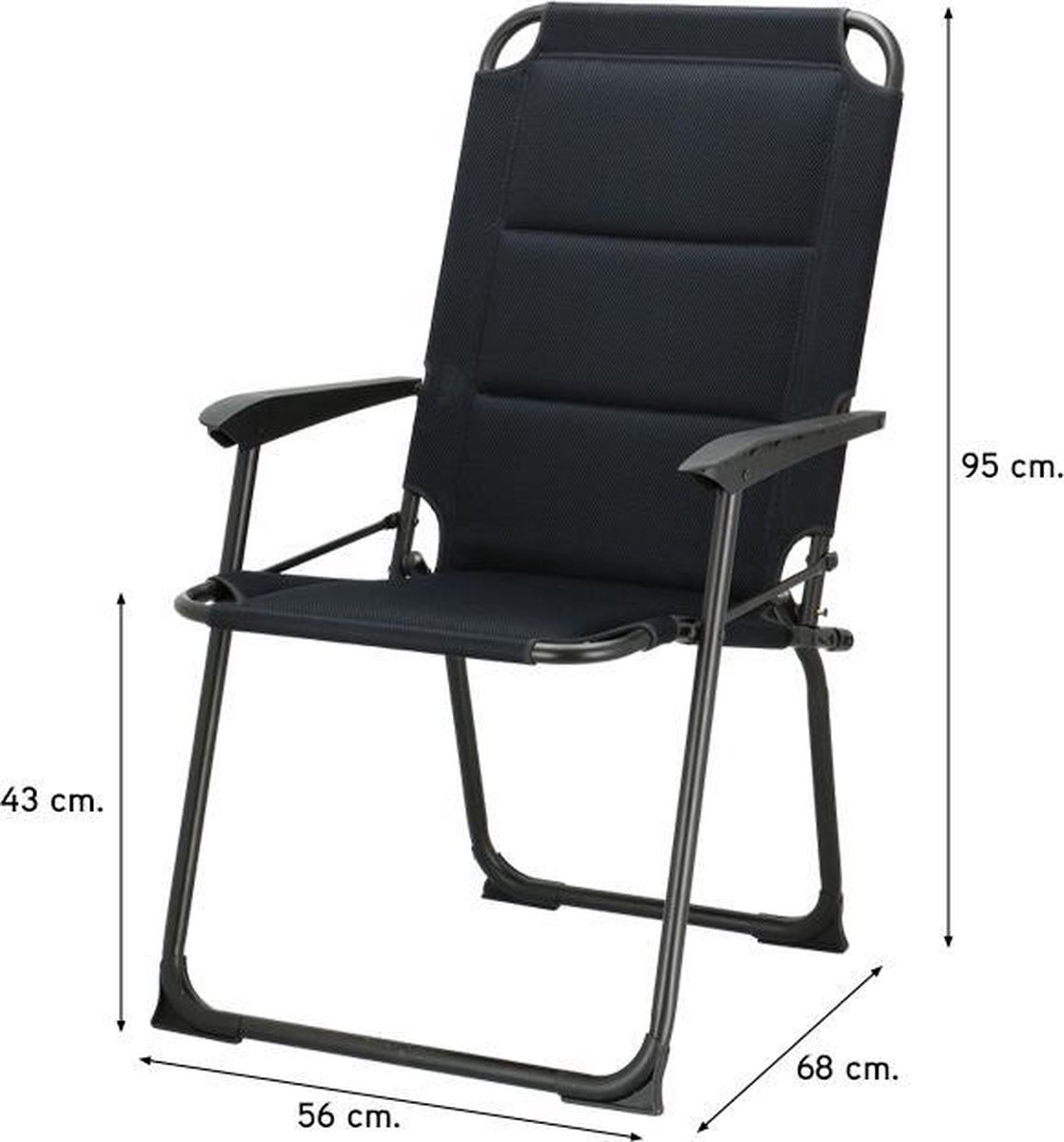Travellife Barletta Klapstoel Compact - - Zwart