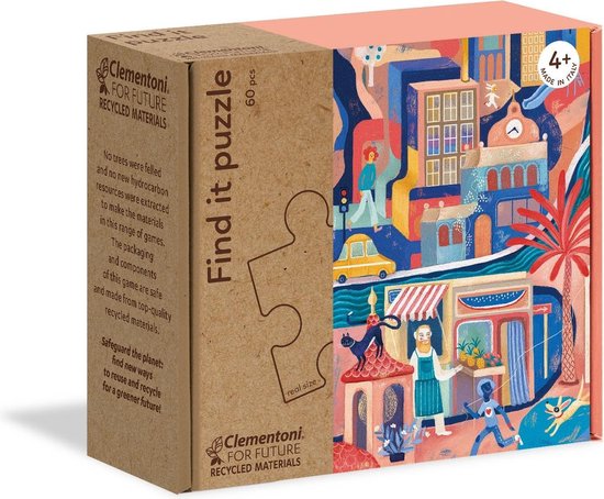 Clementoni Legpuzzel Find It Sweetest City 60 Stukjes