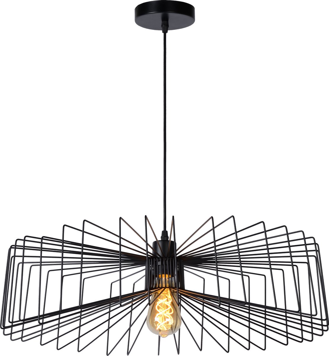 Lucide Jur Hanglamp E27/40w Ø57cm - Zwart