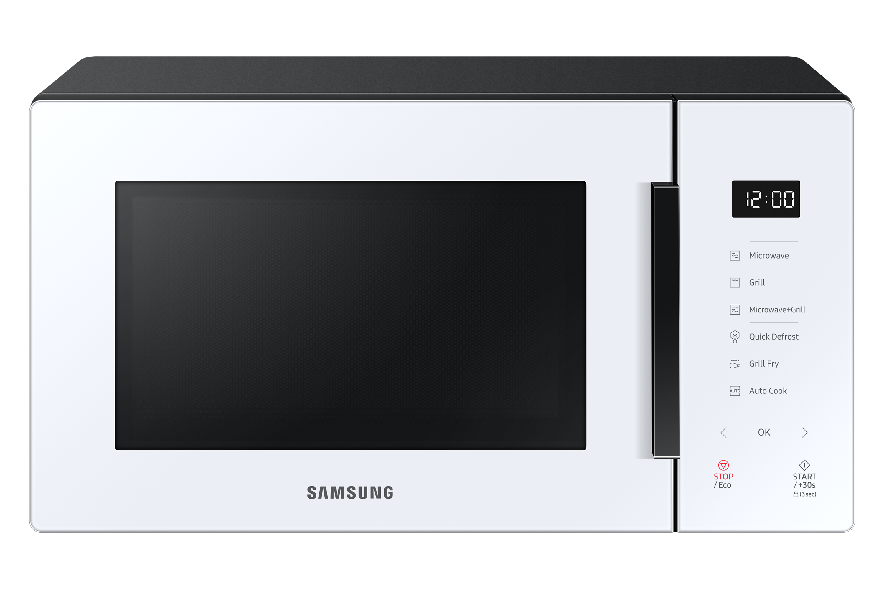 Samsung - Microondas MG23T5018CW/EC Con Capacidad De 23 Litros Y Grill Cristal blanco