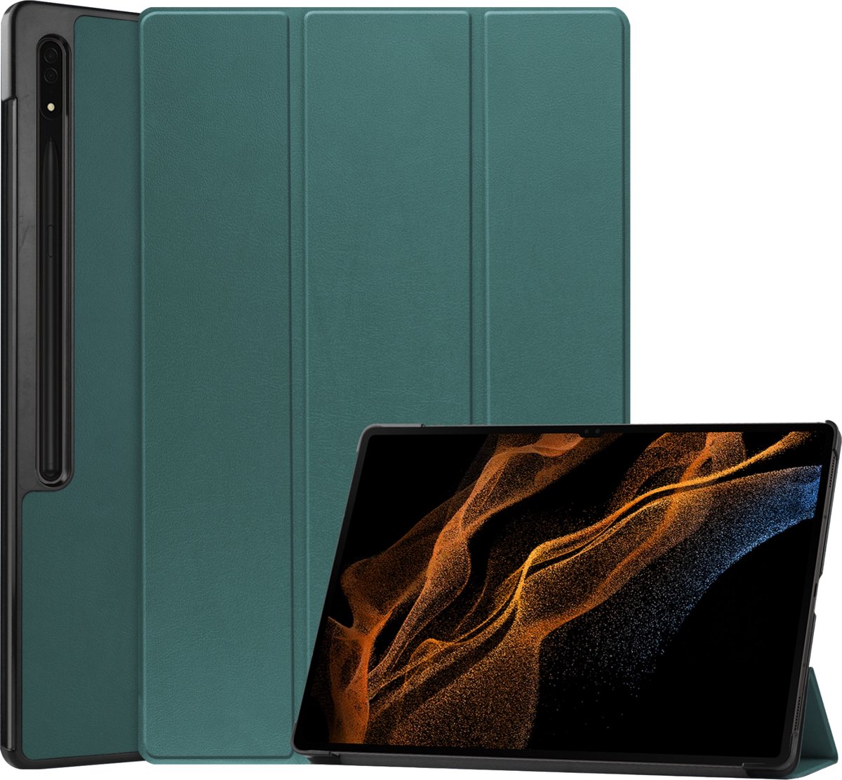 Fonu Smart Folio hoes Samsung Tab S8 Ultra - - Groen
