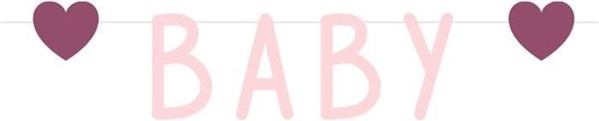 Feestbazaar Wensletterlijn O’that Glitter Heart Baby Pink - Roze