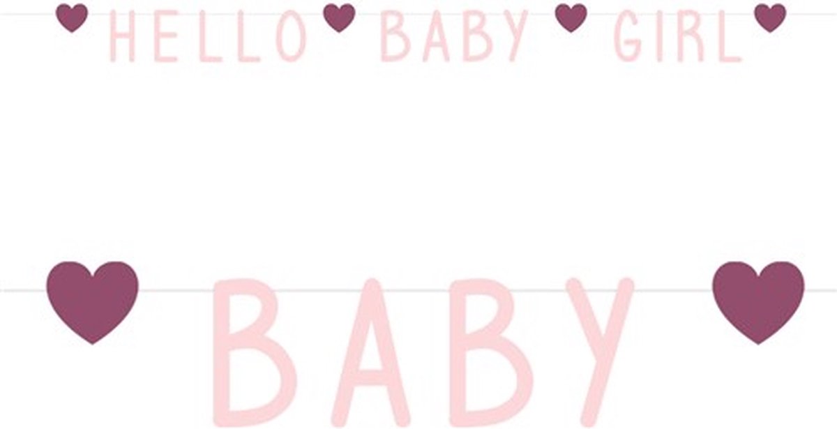 Feestbazaar Wensletterlijn O’that Glitter Heart Baby Pink - Roze