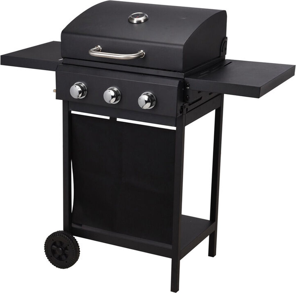 Excellent Electrics Gas Barbecue 3 Branders Met Chrome - Zwart