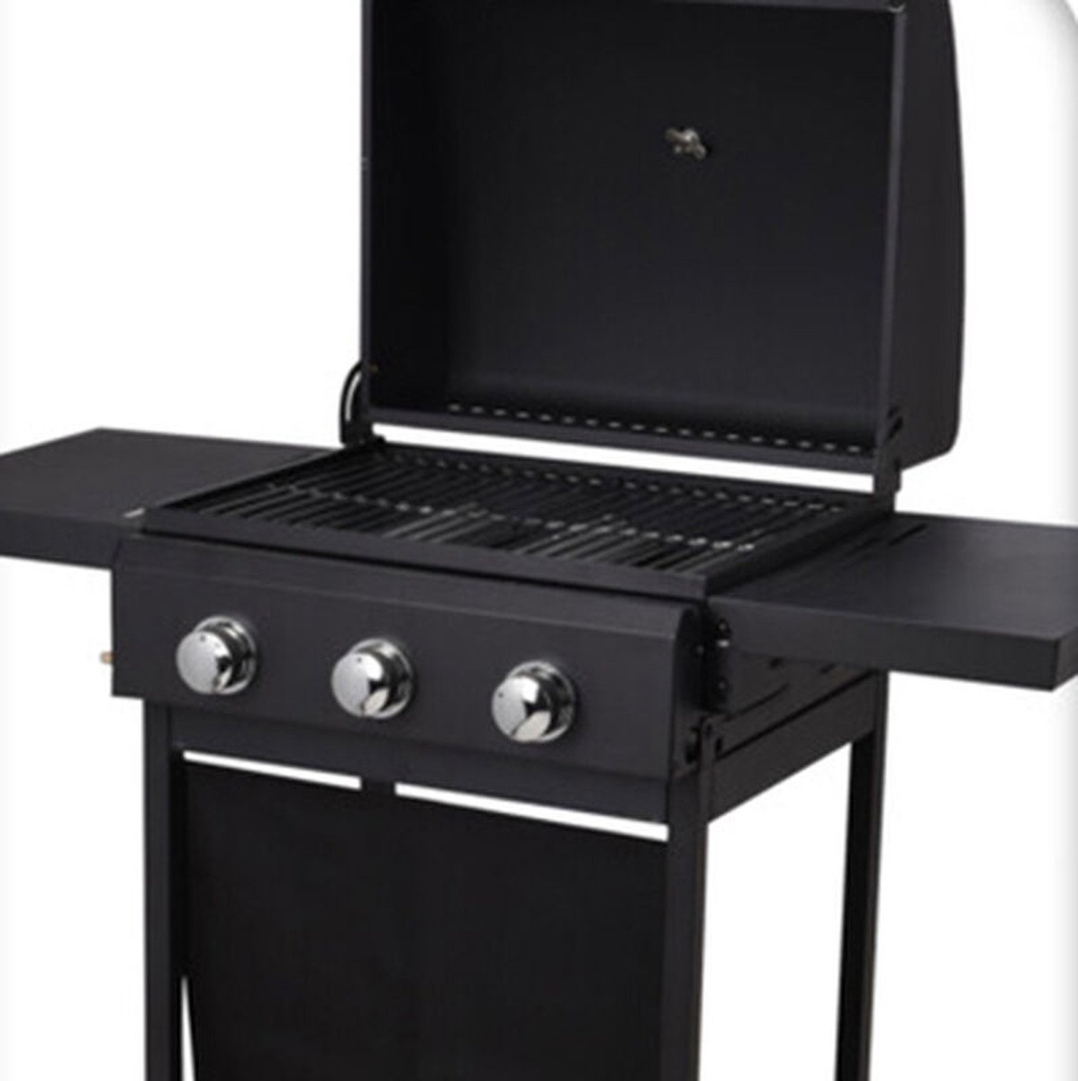 Excellent Electrics Gas Barbecue 3 Branders Met Chrome - Zwart