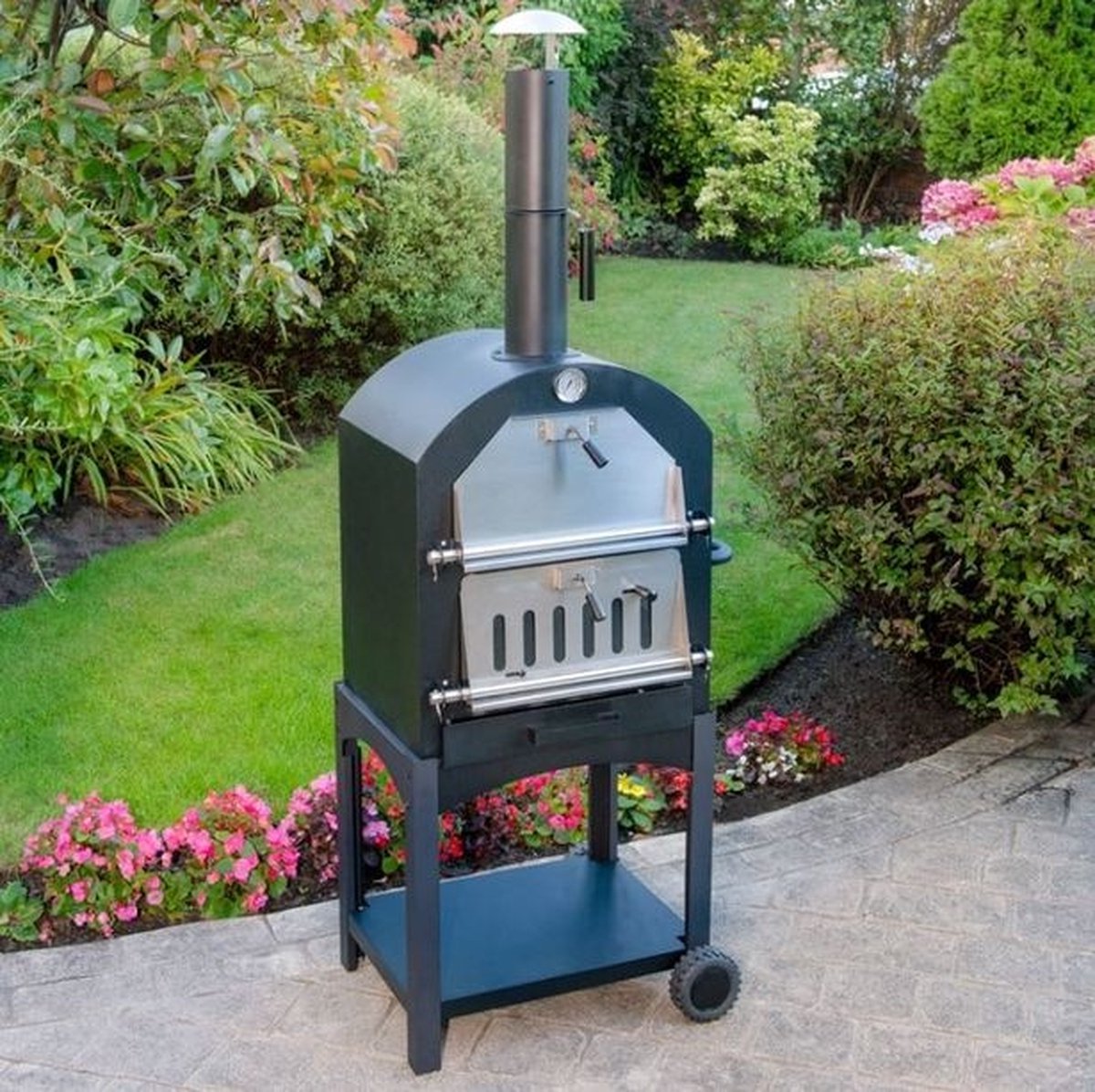 VAGGAN Bbq Pizzaoven In 1/zilver - X85300070 - Zwart