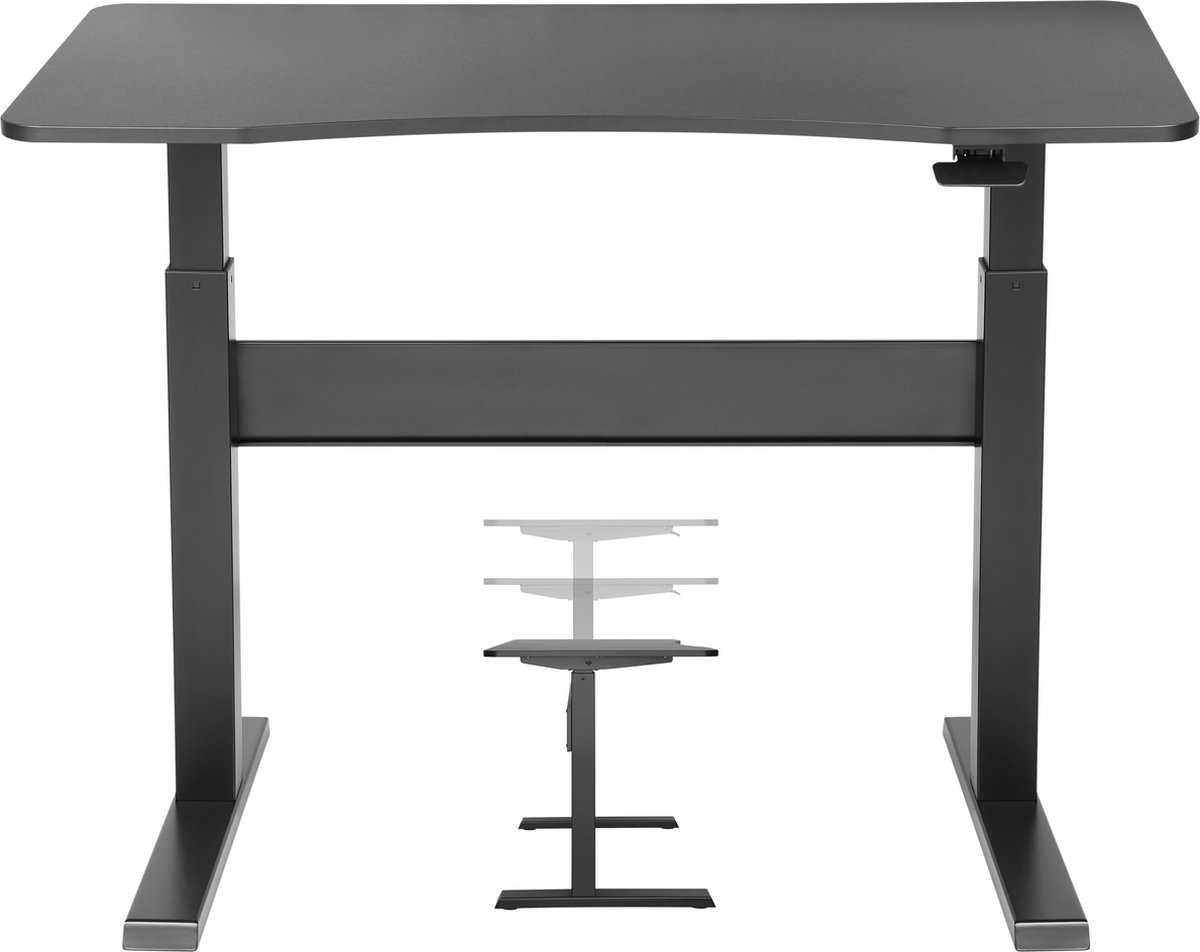 Bureau Zit Sta - Laptop Computertafel - In Hoogte Verstelbaar - 120 X 67.5 Cm