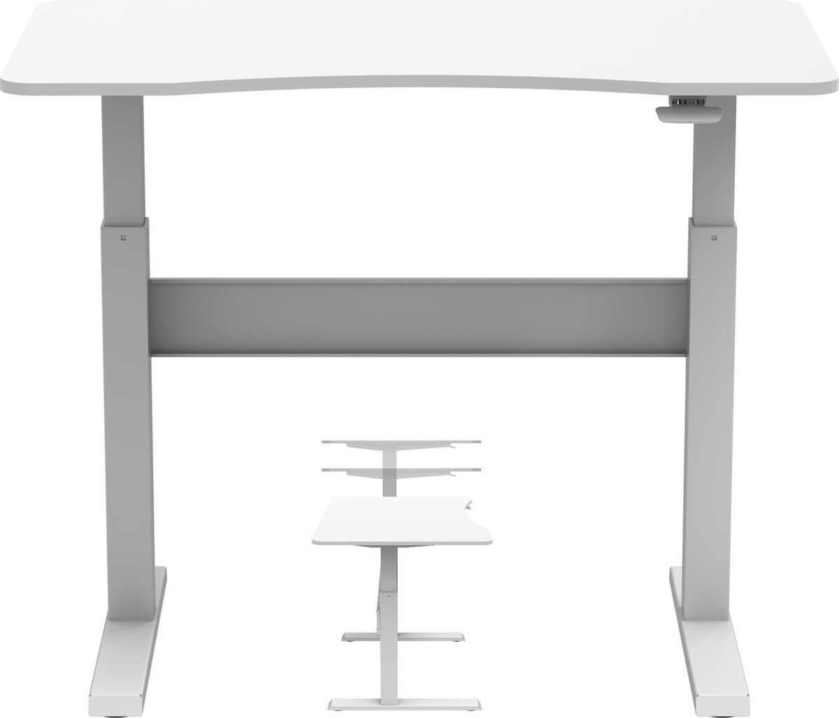 Bureau Zit Sta - Laptop Computertafel - In Hoogte Verstelbaar - 120 X 67.5 Cm