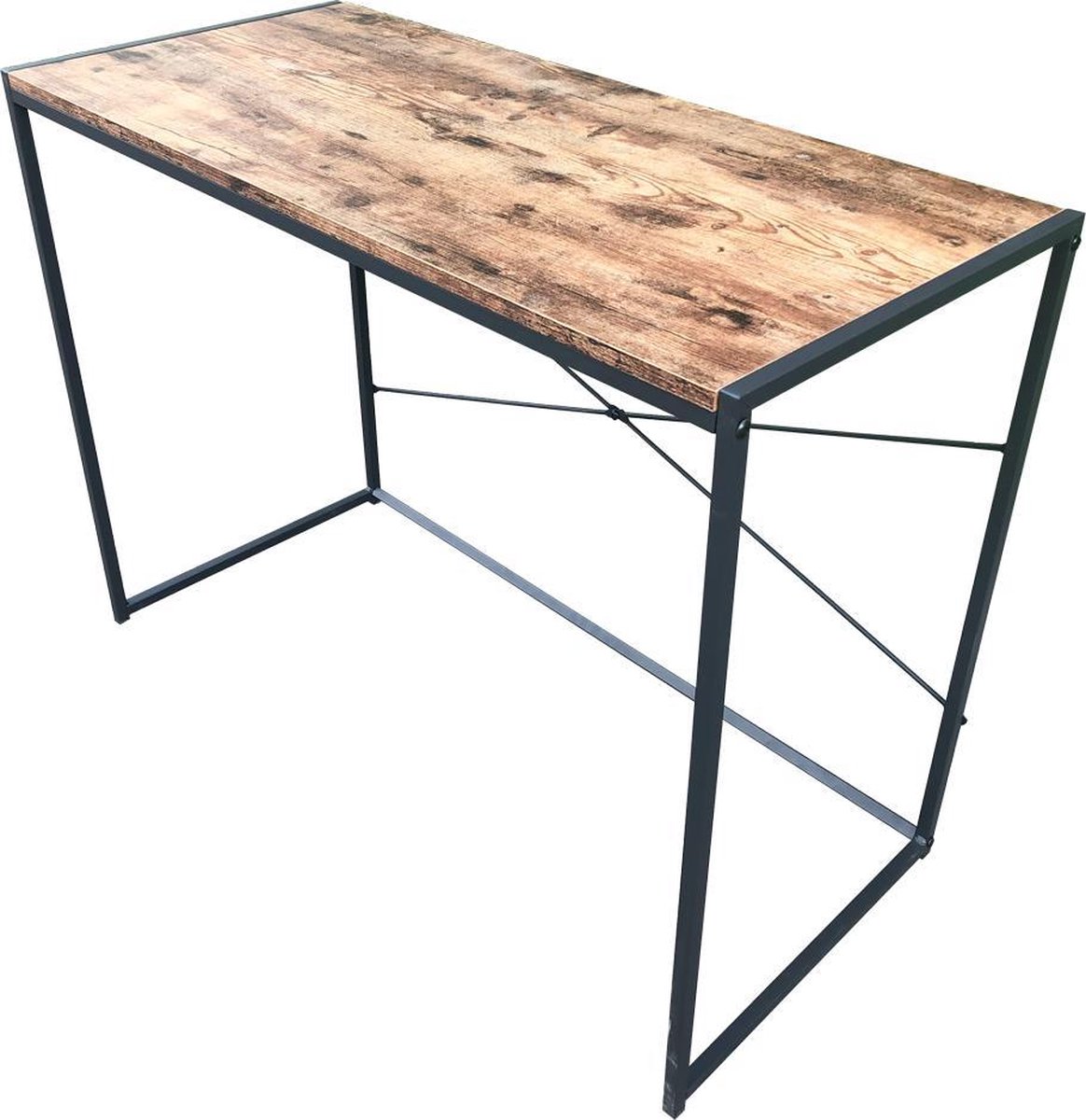 Bureau Stoer - Laptoptafel - Computertafel - Sidetable - Industrieel Design - 100 Cm Breed