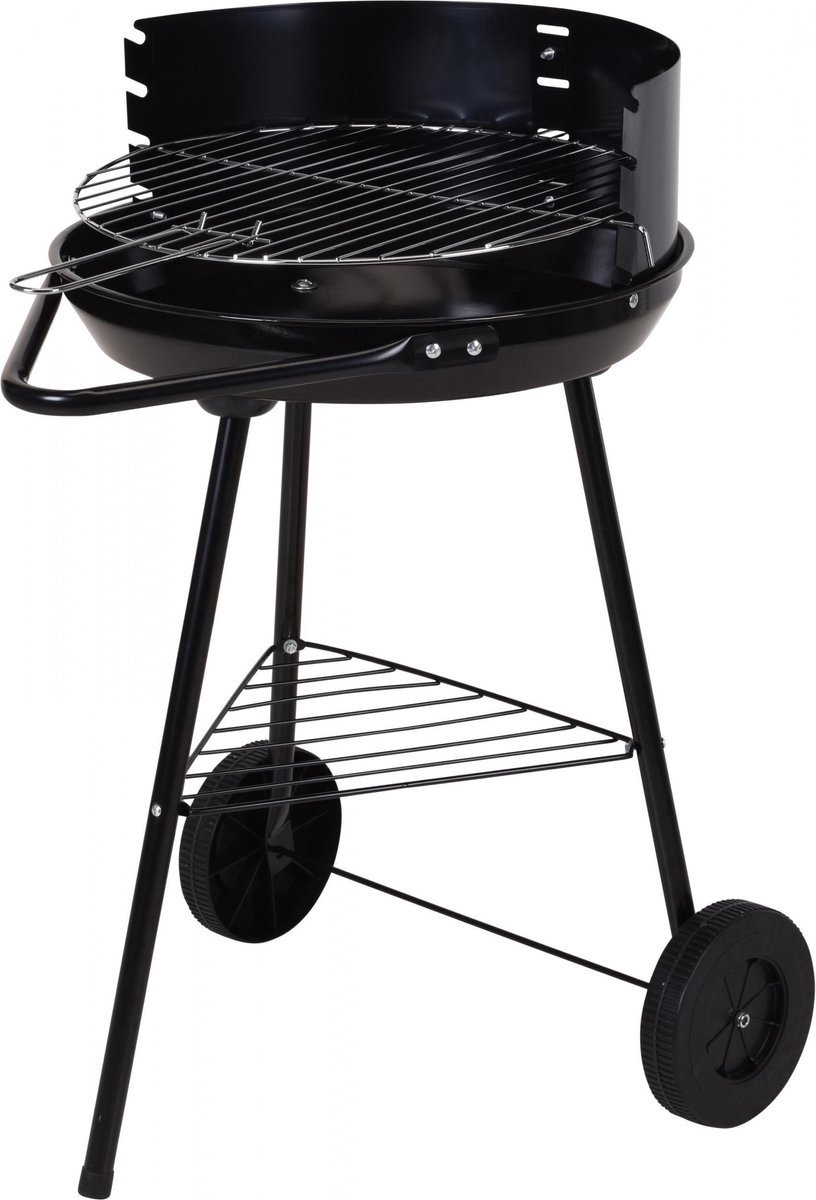 VAGGAN Bbq Barbecue Half Open Op Wielen 43 Cm - Gris