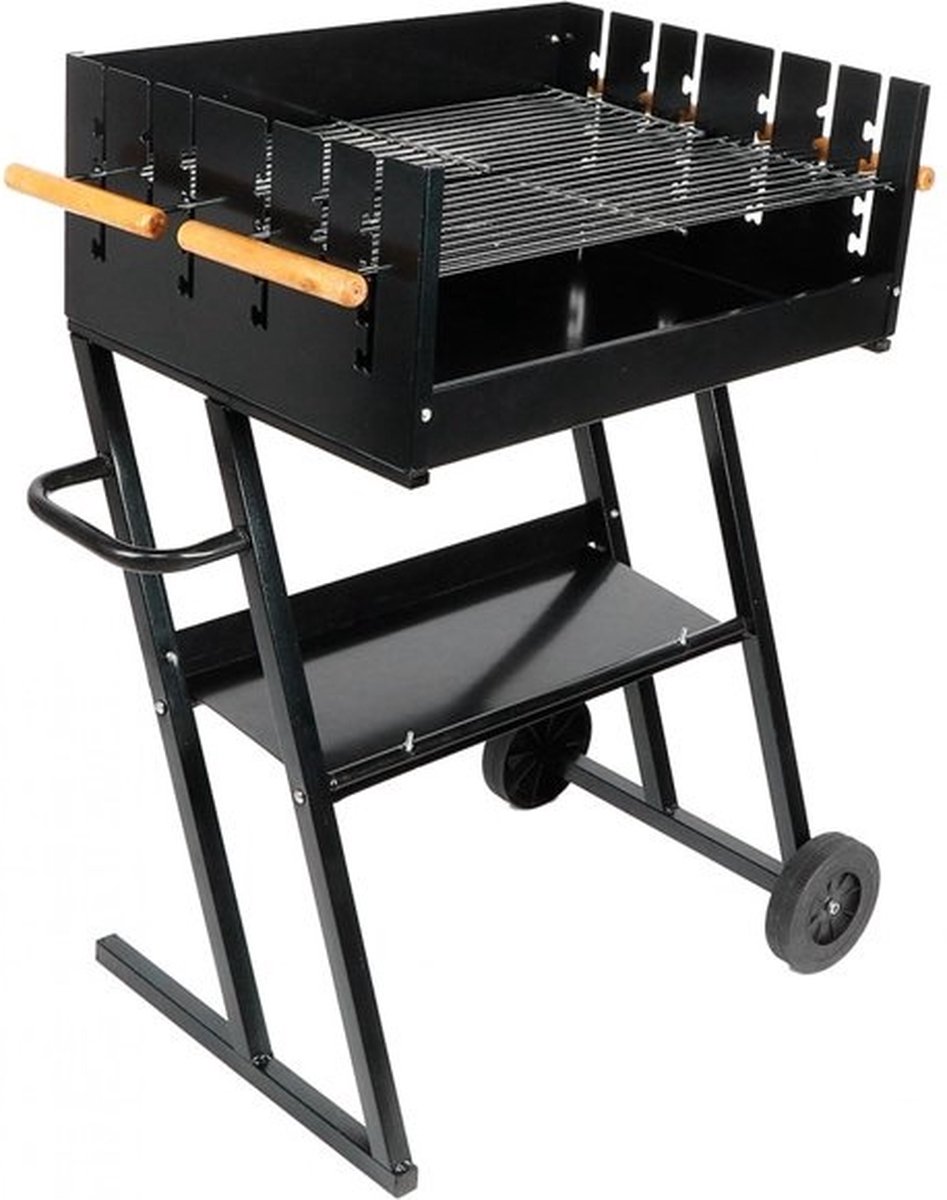 VAGGAN Houtskoolbarbecue - Bbq - Rechthoek - - Zwart