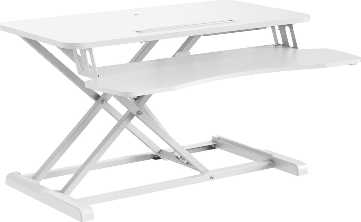 Bureau Zit Sta Verhoger Ergonomisch - Werkstation Hoogte Verstelbaar - 80 Cm Breed