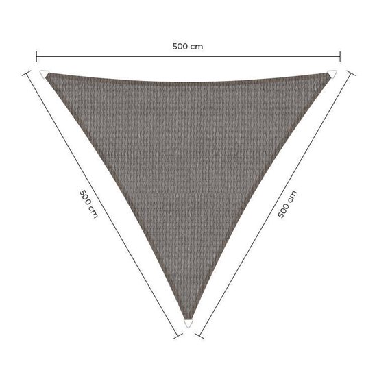 Sunfighters Driehoek 5 Meter - Grijs