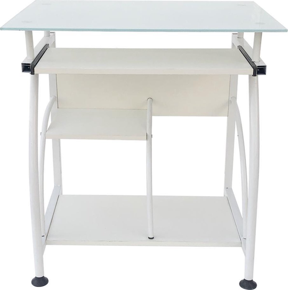 Bureau Laptop Computertafel - Ruimtebesparend - 70 Cm X 50 Cm - - Wit