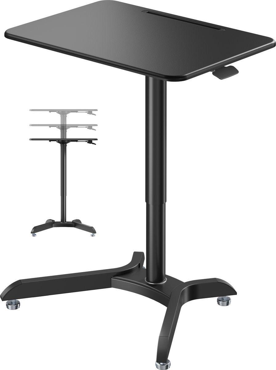 Bureau Zit Sta Verstelbaar - Laptoptafel - Lessenaar - Werkblad 71 Cm X 50 Cm