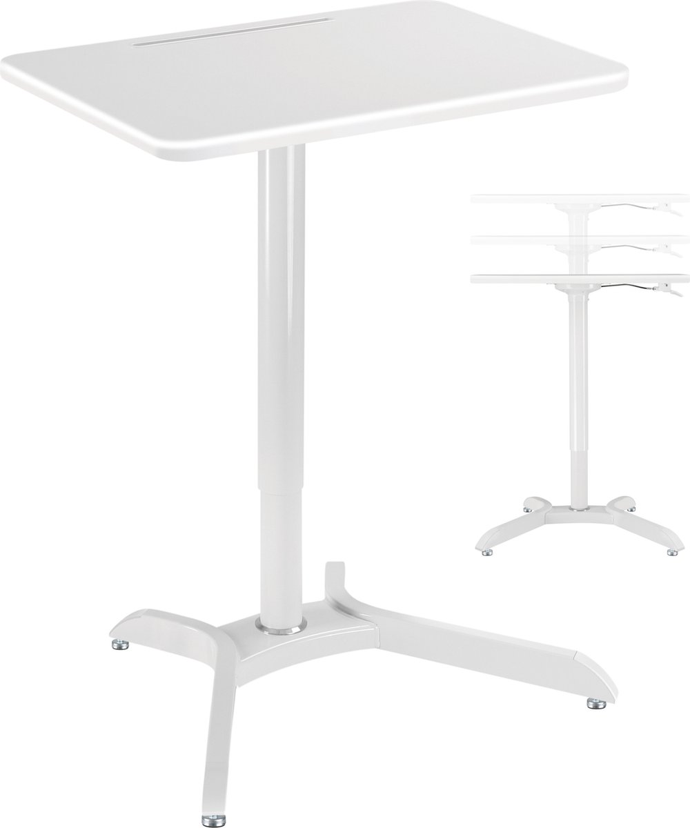 Bureau Zit Sta Verstelbaar - Laptoptafel - Werkblad 71 Cm X 50 Cm