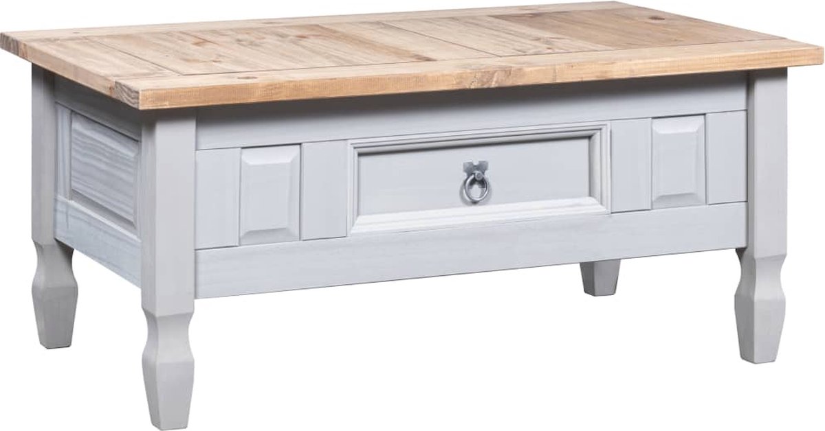 Vidaxl Salontafel 100x60x45 Cm Mexicaans Grenenhout Corona-stijl - Gris