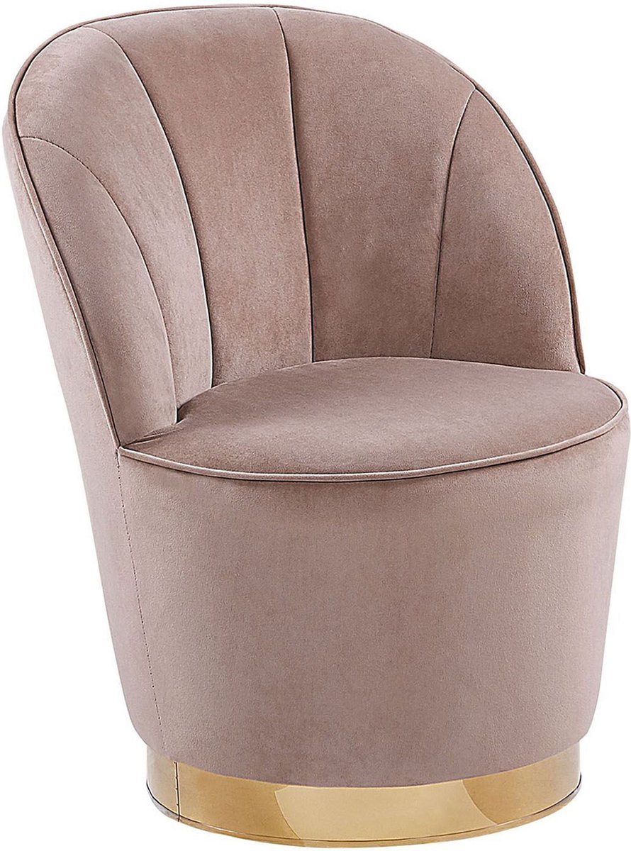 Beliani Alby - Fauteuil--fluweel - Beige