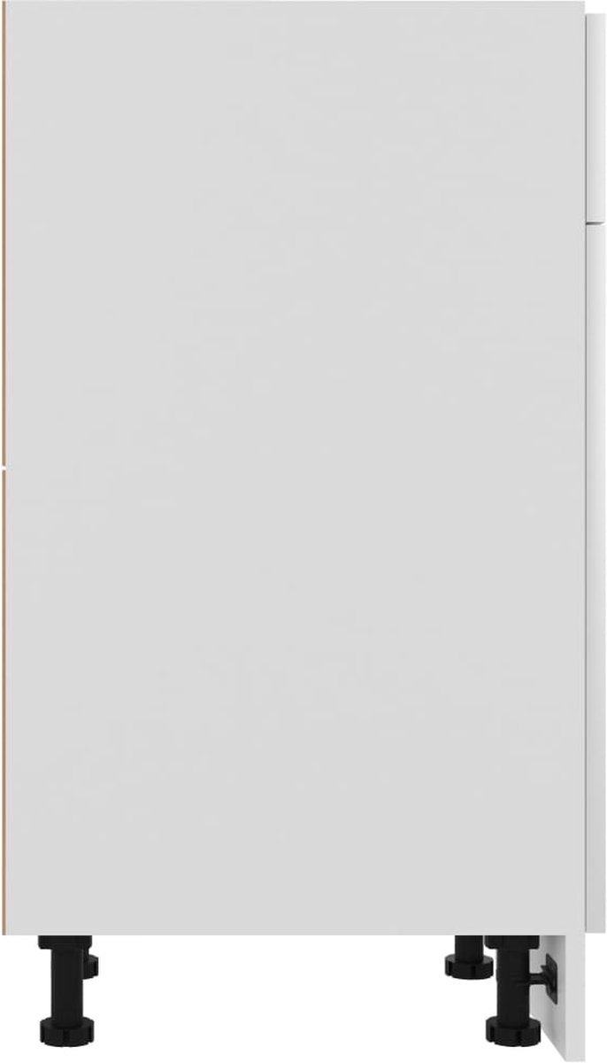 Vidaxl Onderkast Met Lade 40x46x81,5 Cm Spaanplaat Hoogglans - Wit