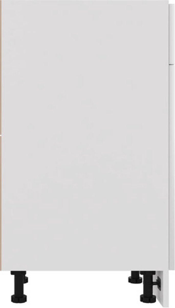 Vidaxl Onderkast Met Lade 40x46x81,5 Cm Spaanplaat Hoogglans - Wit