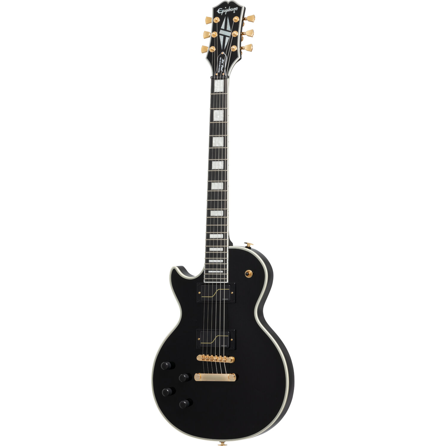 Epiphone Matt Heafy Origins Les Paul Custom LH Ebony linkshandige elektrische gitaar met koffer