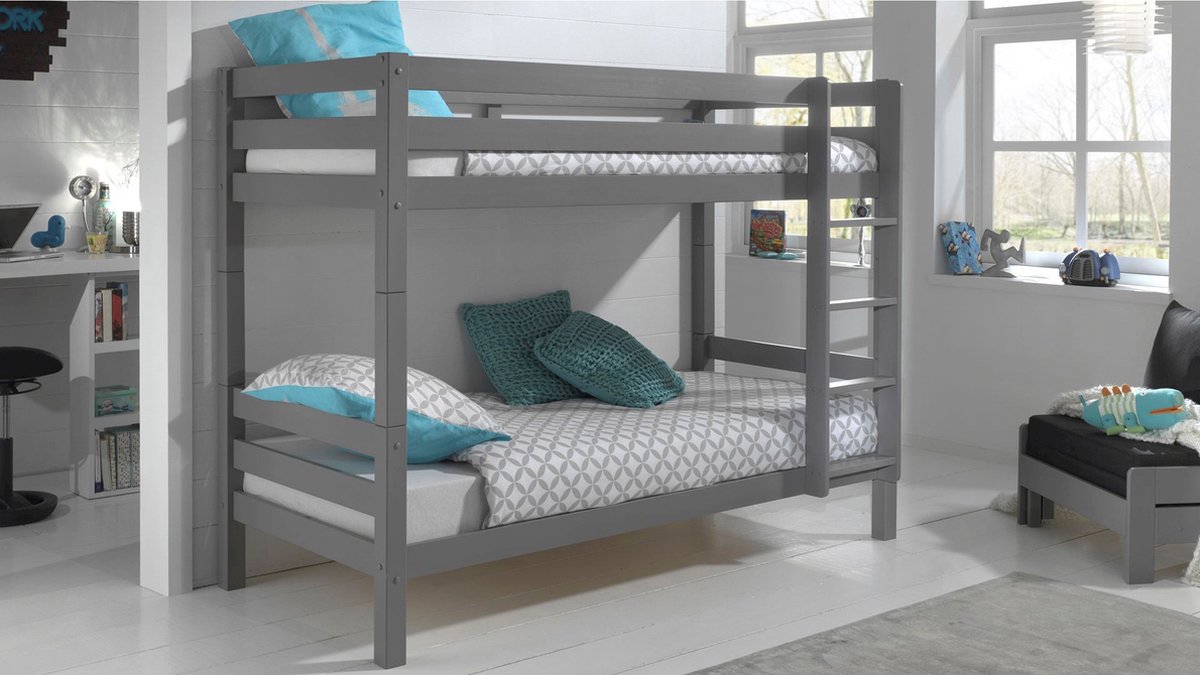 Vipack Pino Stapelbed - H 160 cm - Grijs