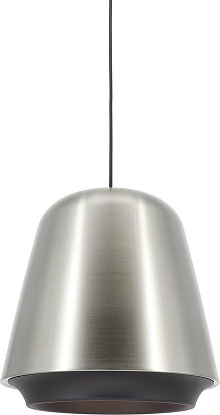 Lamponline Hanglamp Santiago Ø 35 Cm Mat Chroom-zwart - Silver