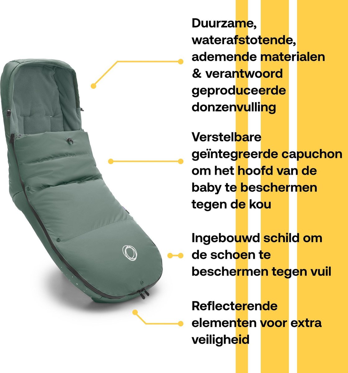 Bugaboo Performance voetenzak winter - Groen