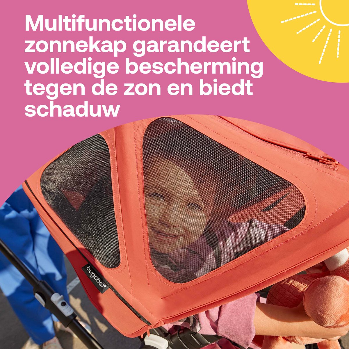 Bugaboo Fox/Cameleon 3/Lynx breezy zonnekap - Zwart