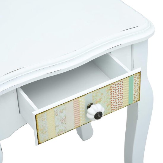 Vidaxl Nachtkastje 40x30x50,5 Cm Hout - Wit